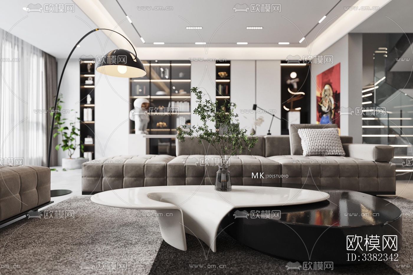 现代别墅效果图下载（渲染图9）