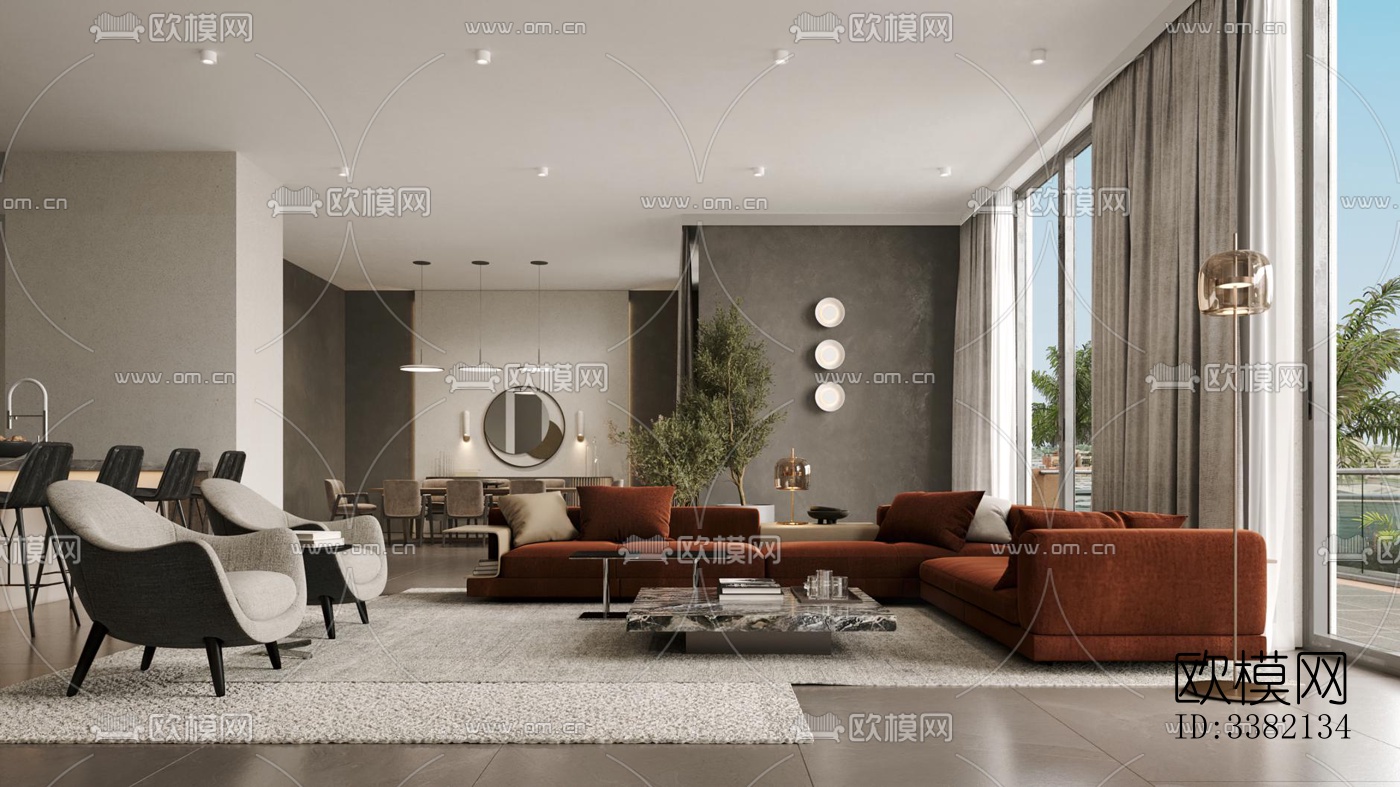 现代别墅效果图下载（渲染图1）