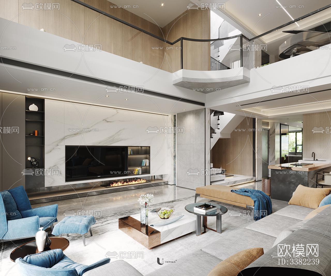 现代别墅效果图下载（渲染图10）