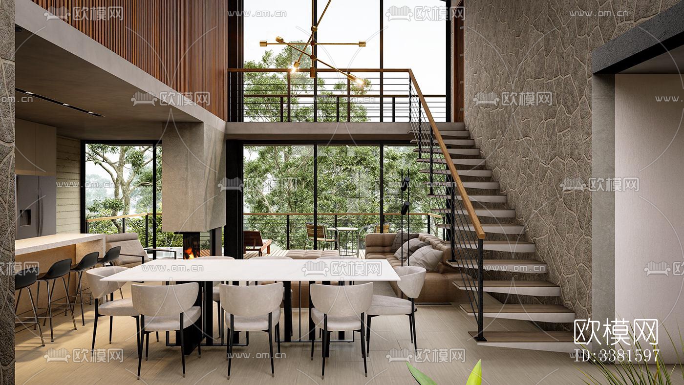 现代别墅效果图下载（渲染图7）