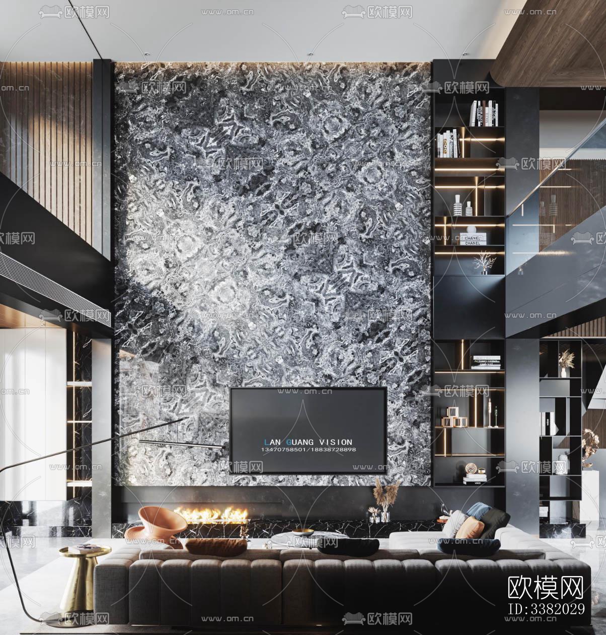 现代别墅效果图下载（渲染图4）