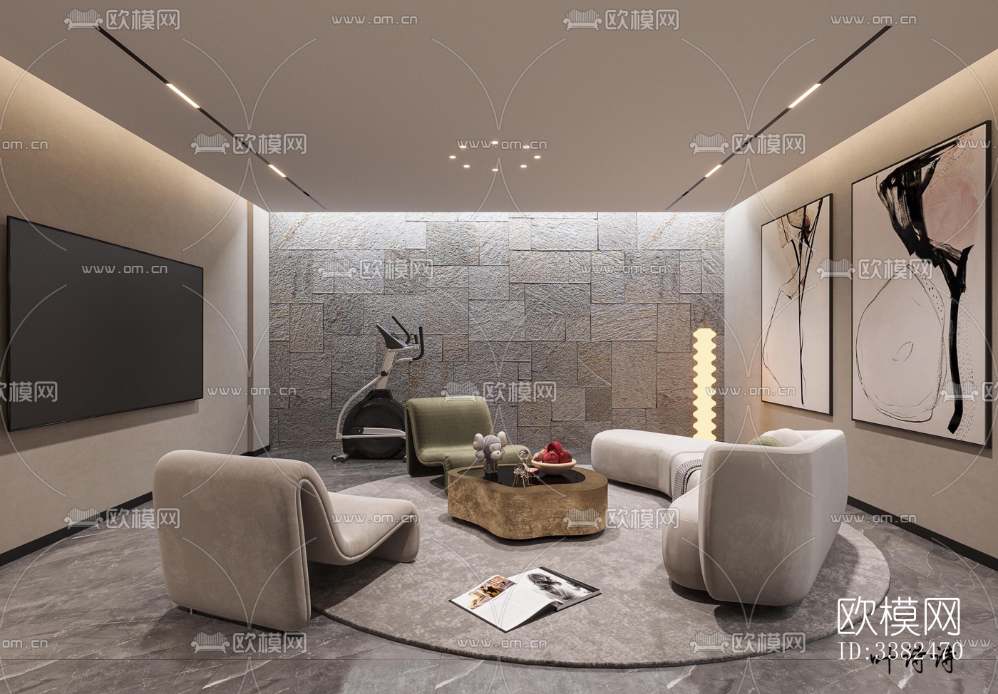 现代别墅效果图下载（渲染图1）