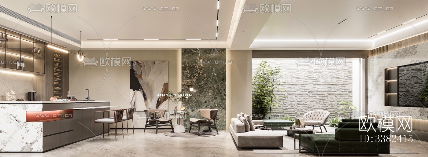 现代别墅效果图下载（渲染图1）