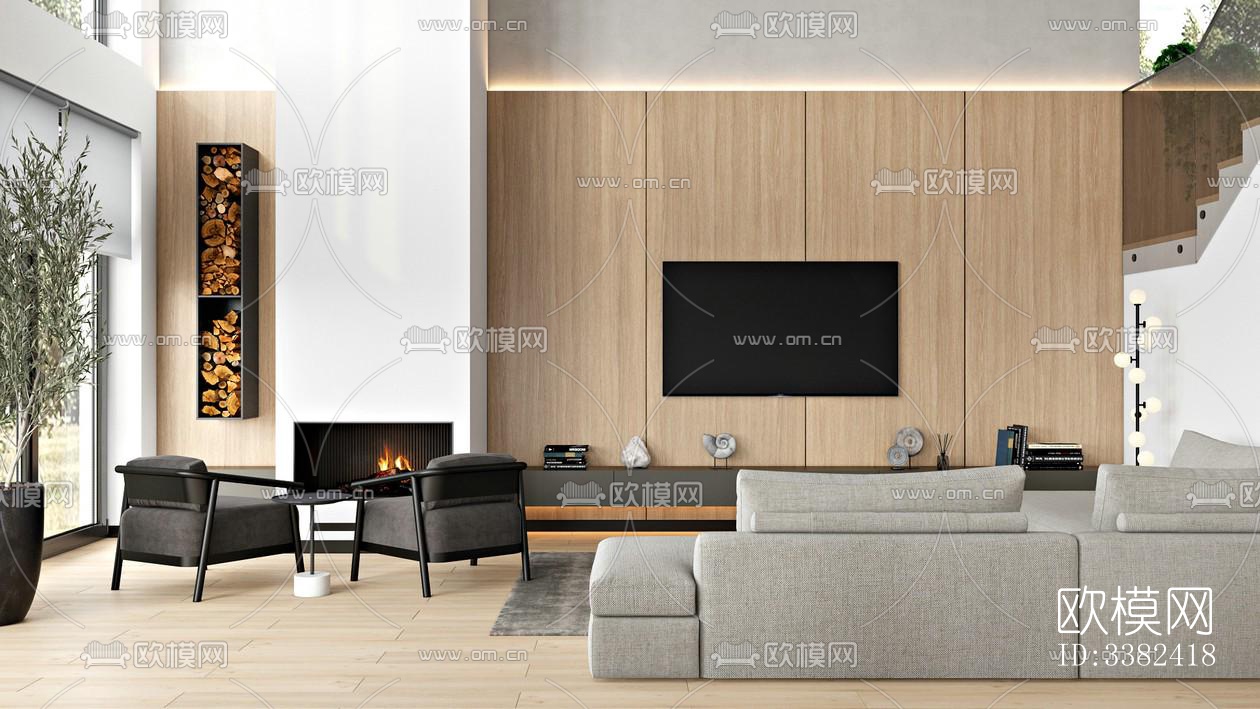 现代别墅效果图下载（渲染图2）