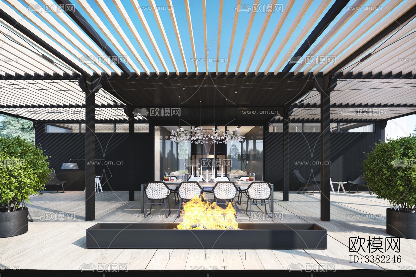 现代别墅效果图下载（渲染图15）