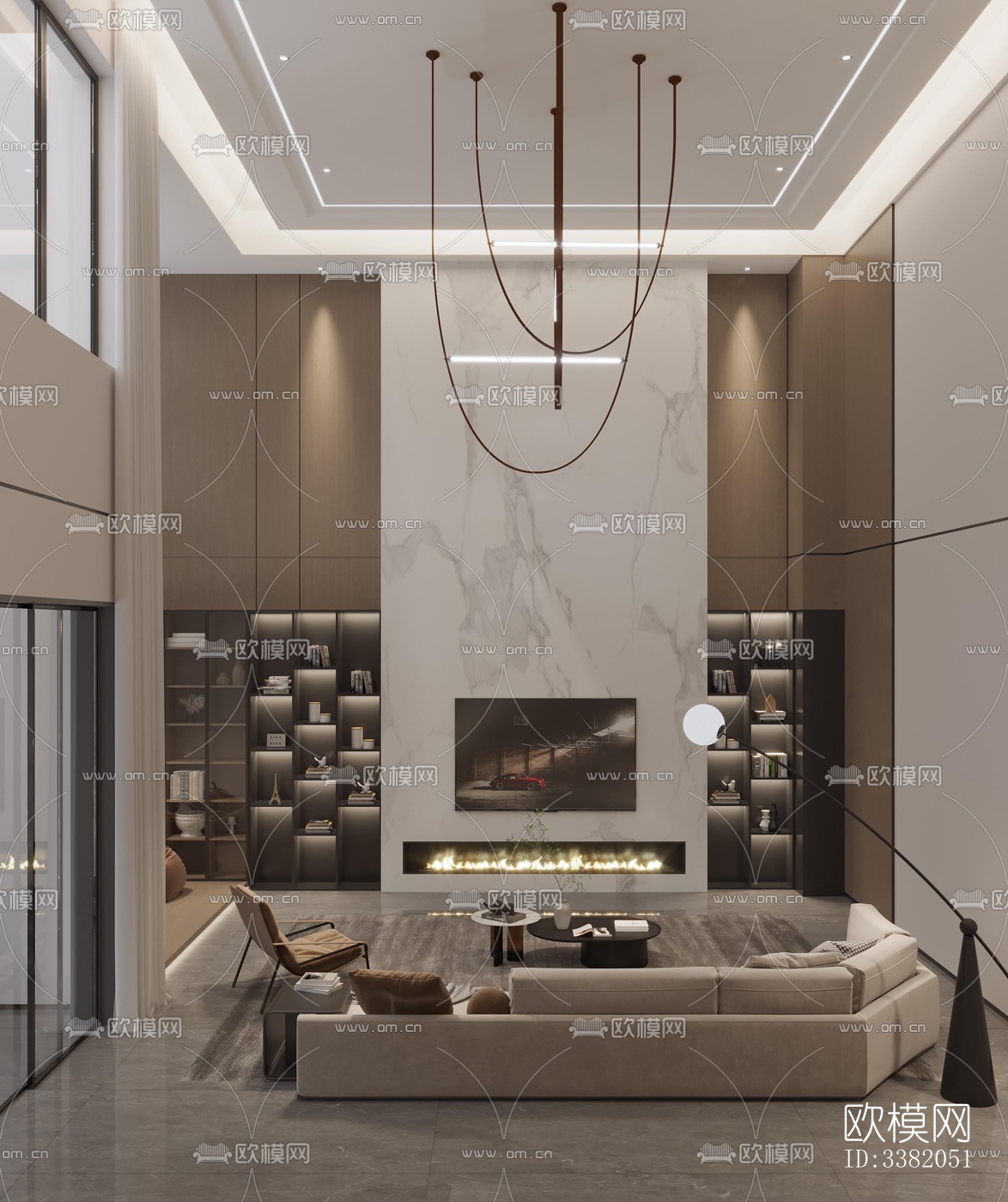 现代别墅效果图下载（渲染图1）