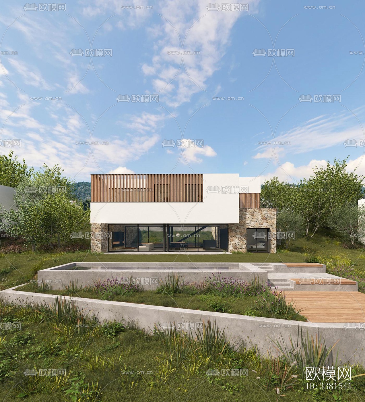 现代别墅效果图下载（渲染图2）