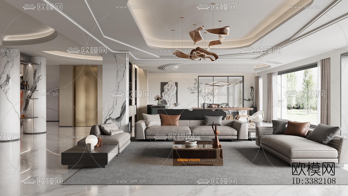 现代别墅效果图下载（渲染图15）