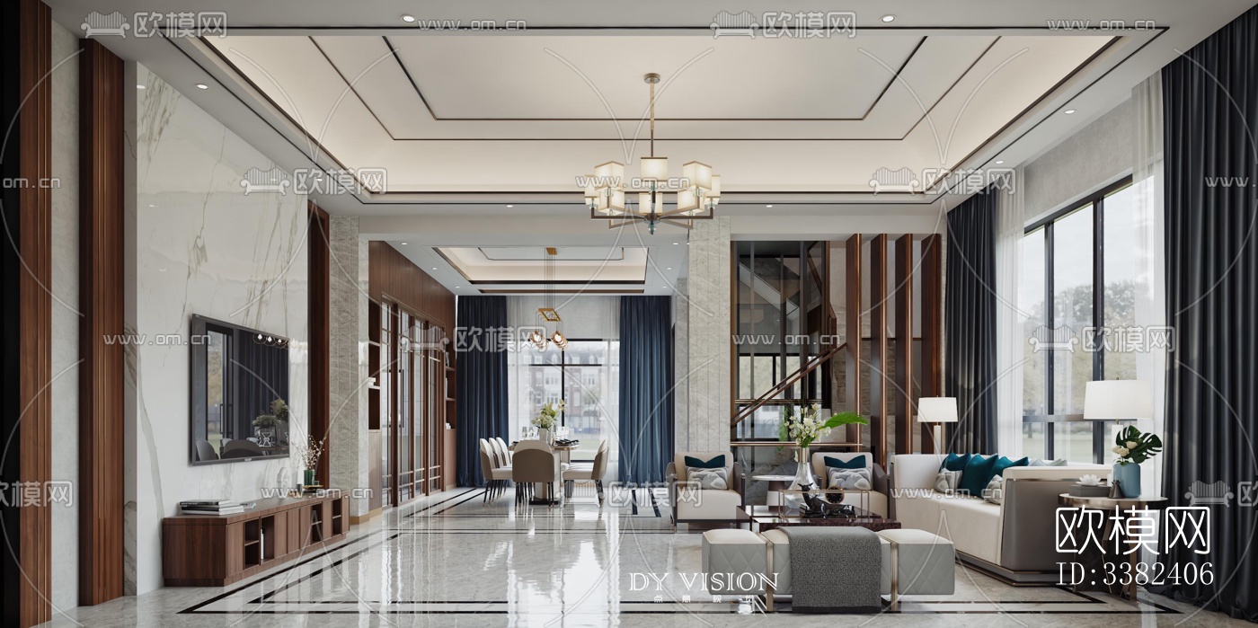 现代别墅效果图下载（渲染图1）