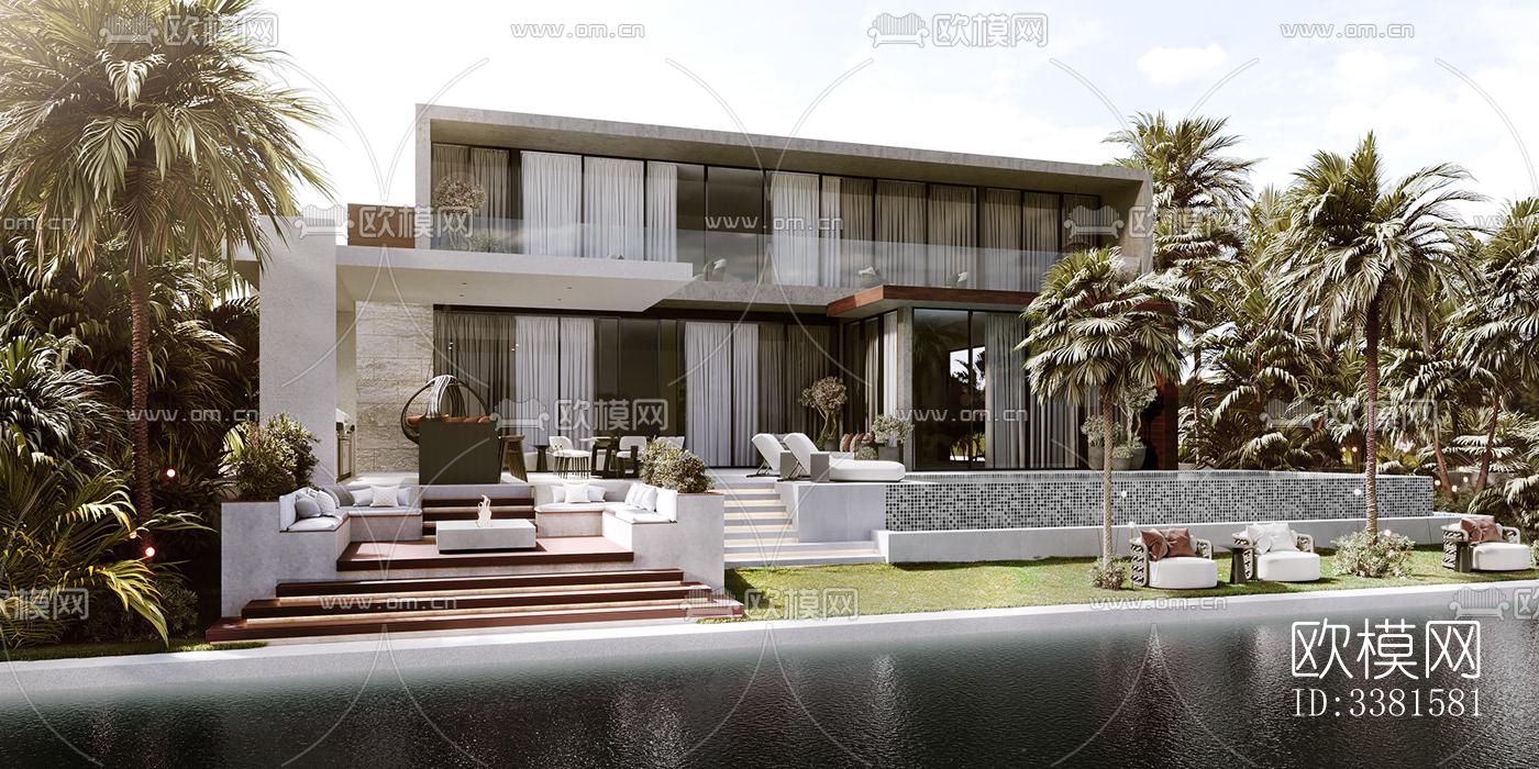 现代别墅效果图下载（渲染图2）