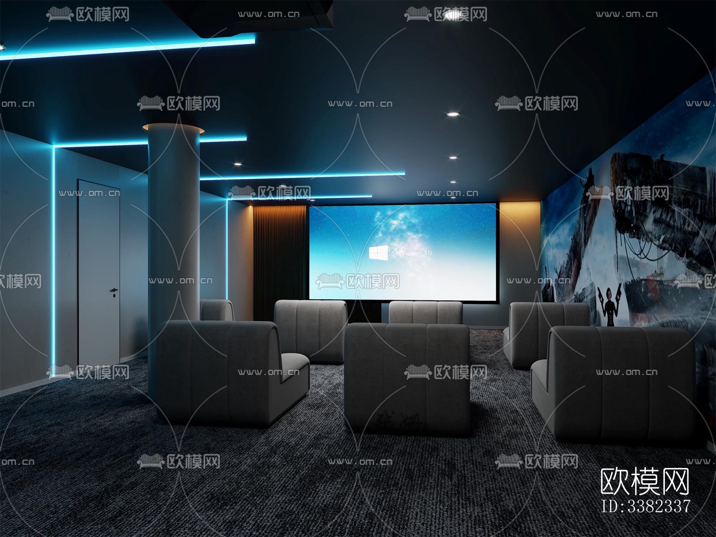 现代别墅效果图下载（渲染图4）