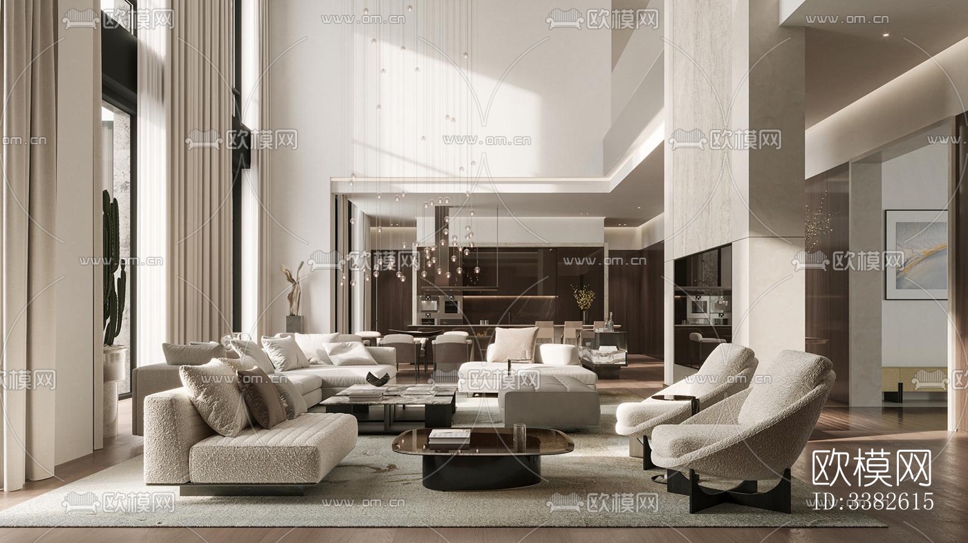 现代别墅效果图下载（渲染图1）