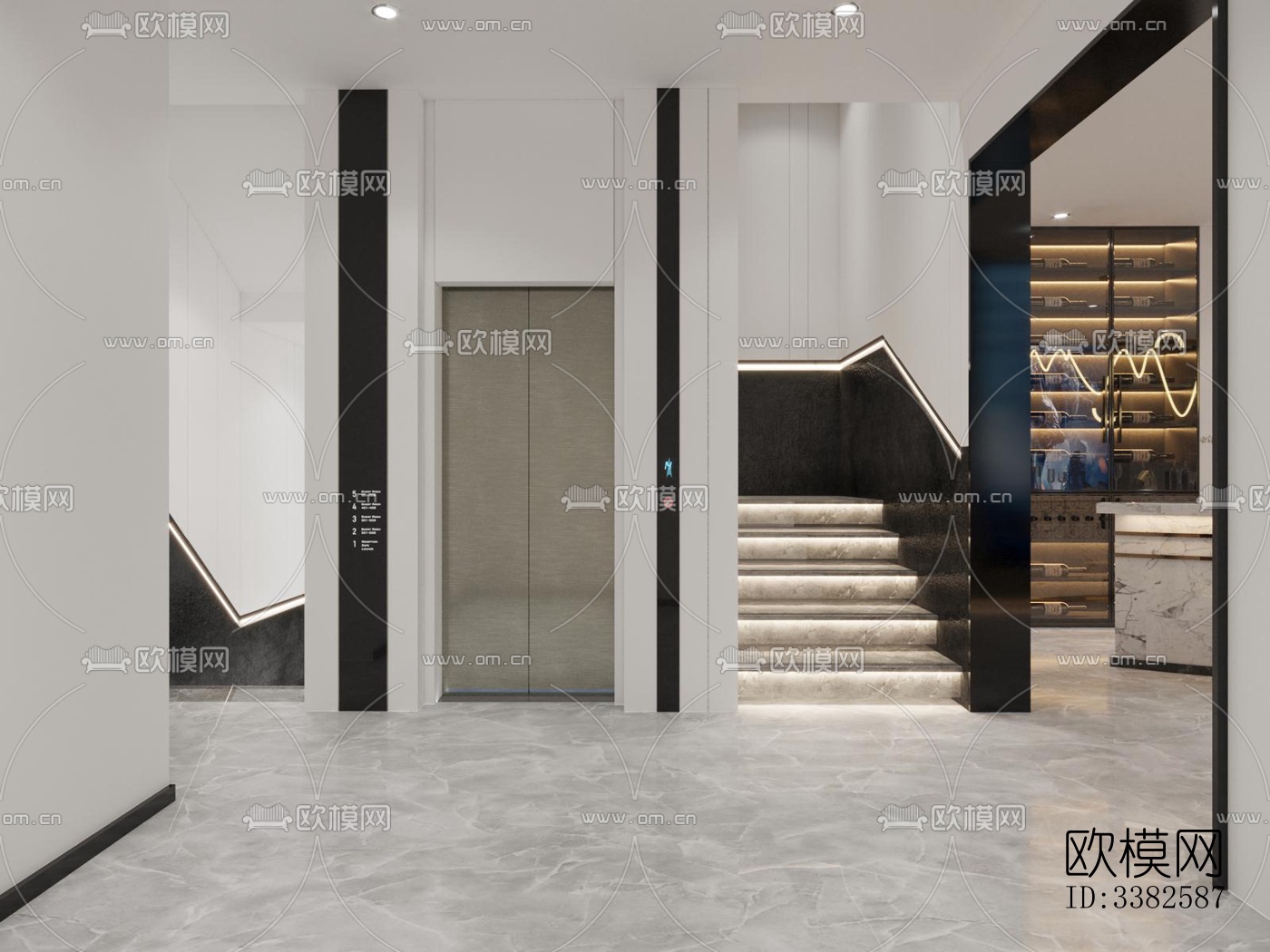 现代别墅效果图下载（渲染图1）