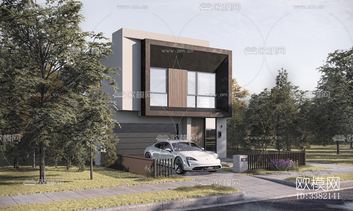 现代别墅效果图下载（渲染图3）