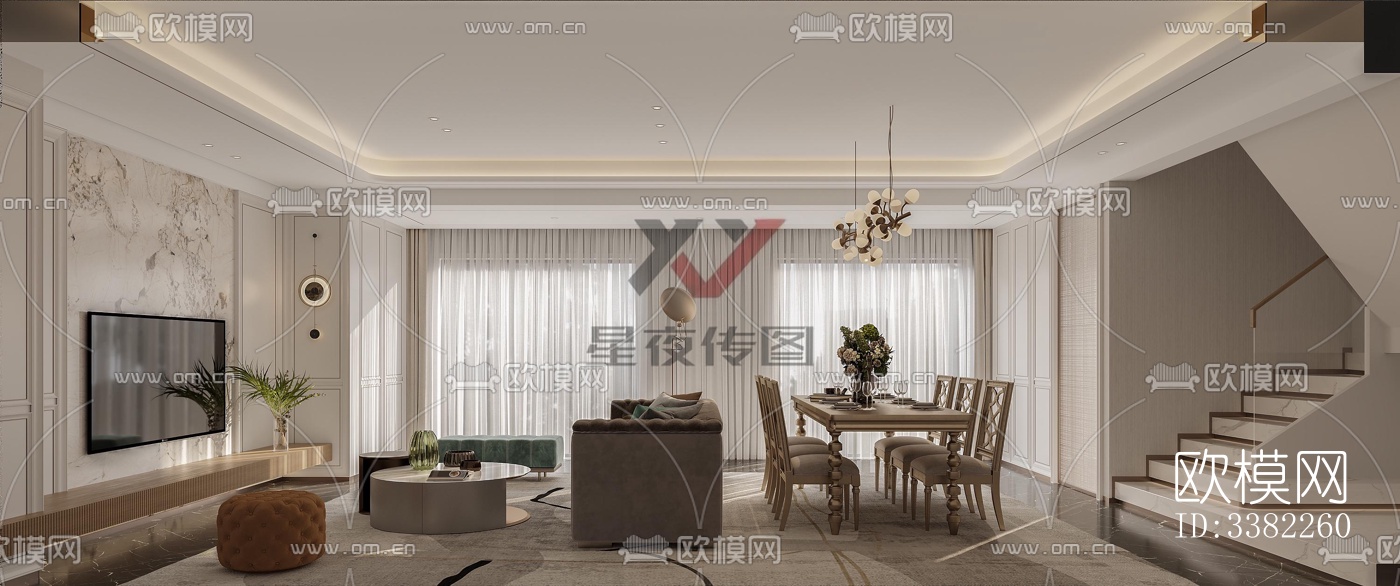 现代别墅效果图下载（渲染图5）