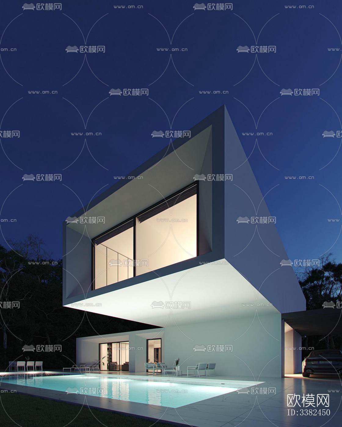 现代别墅效果图下载（渲染图17）
