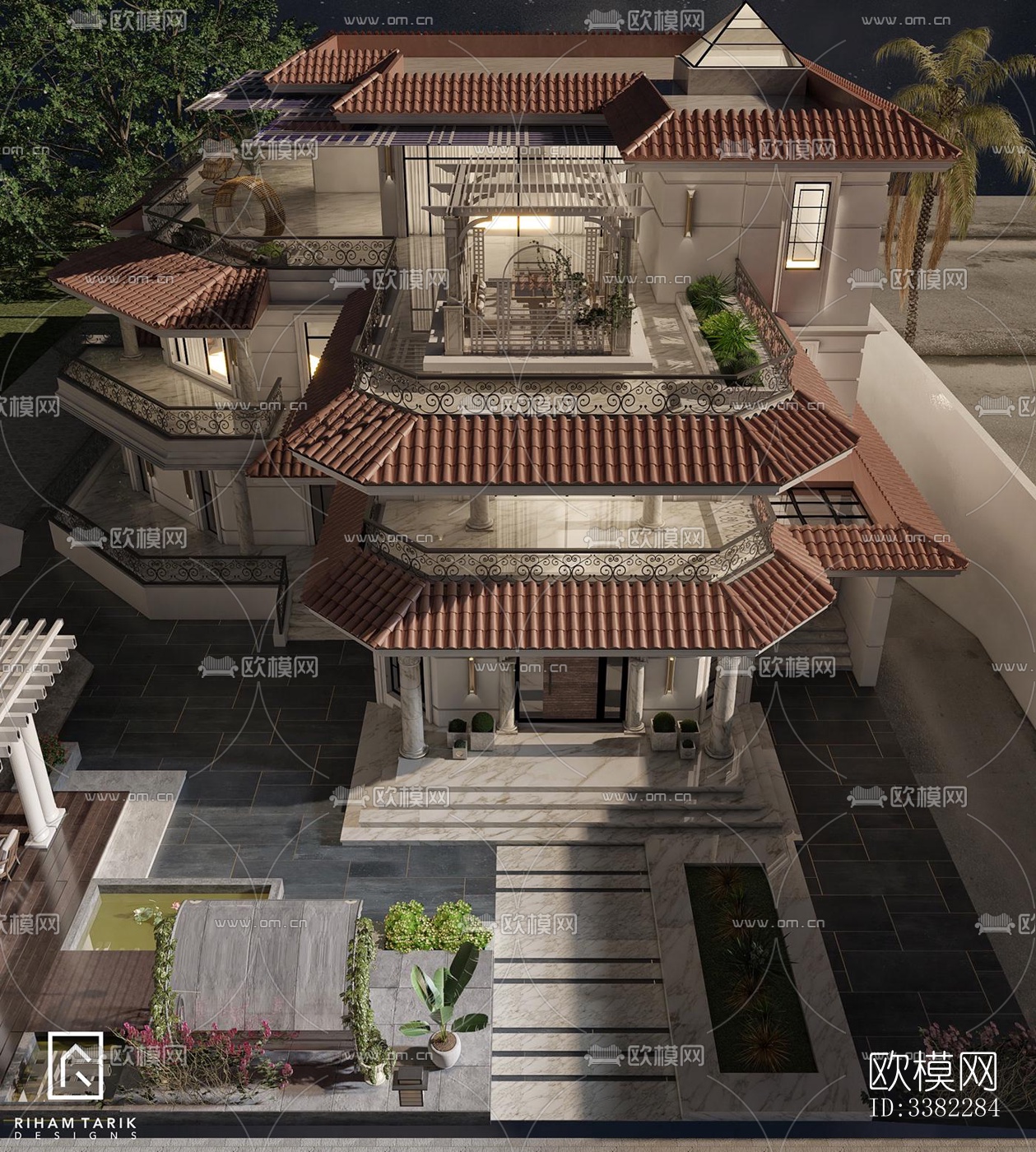 现代别墅效果图下载（渲染图8）