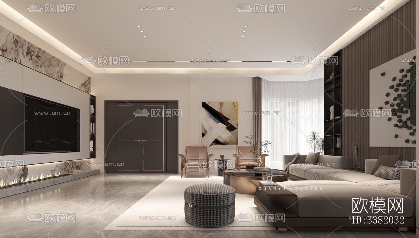 现代别墅效果图下载（渲染图3）