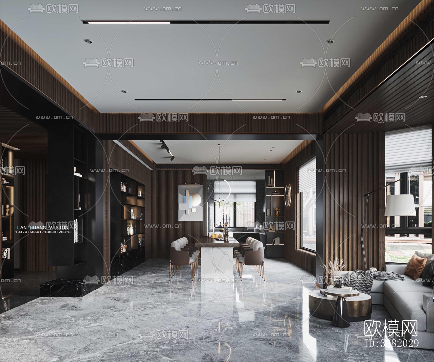 现代别墅效果图下载（渲染图3）