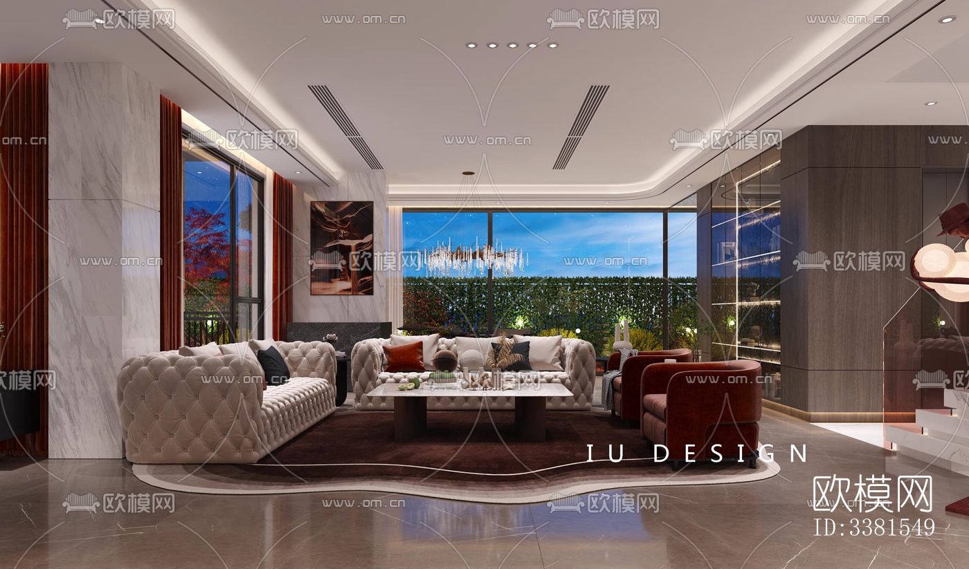 现代别墅效果图下载（渲染图1）