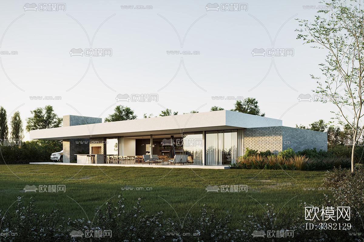 现代别墅效果图下载（渲染图5）