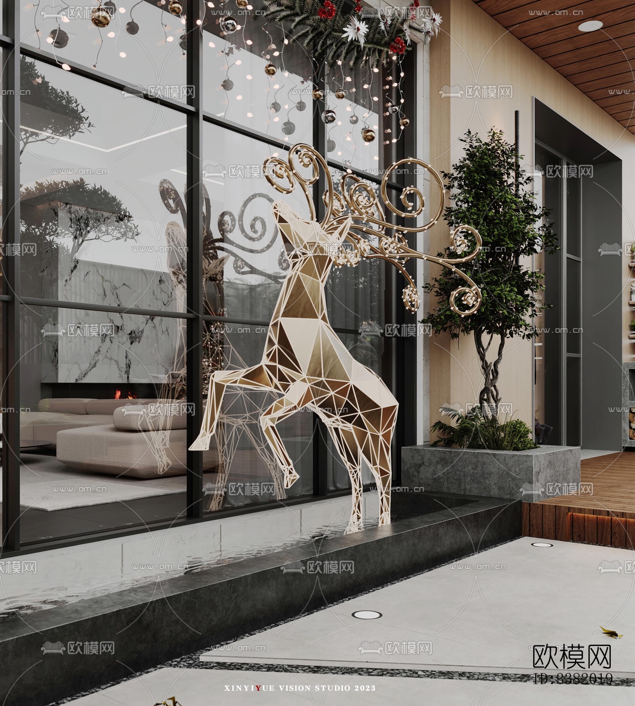 现代别墅效果图下载（渲染图2）