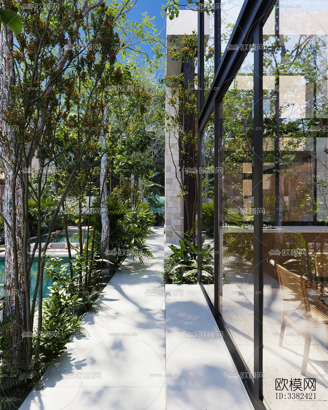 现代别墅效果图下载（渲染图14）