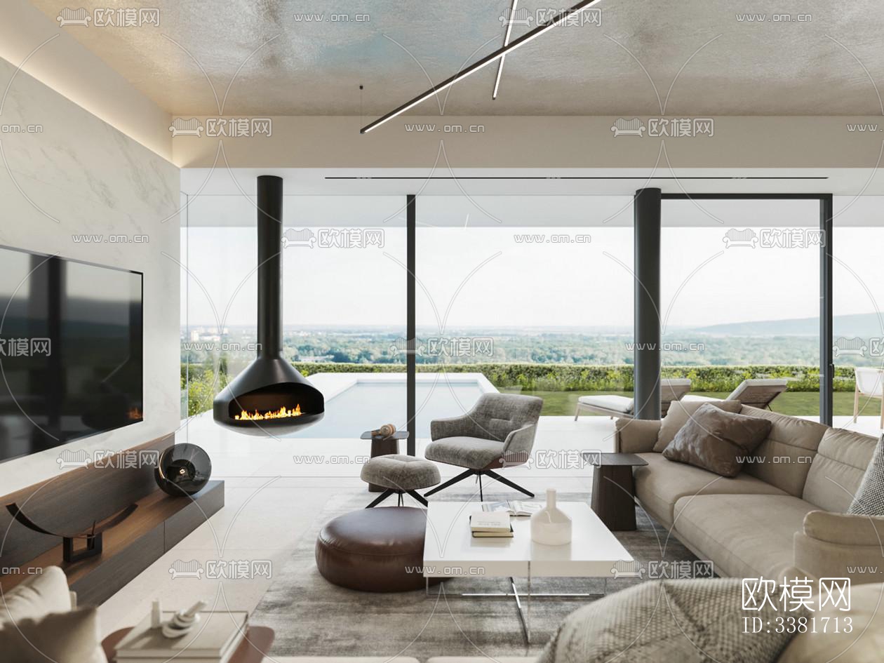 现代别墅效果图下载（渲染图14）