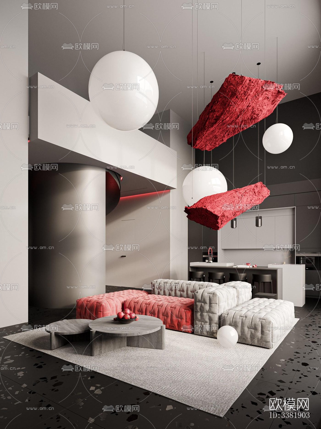 现代别墅效果图下载（渲染图10）