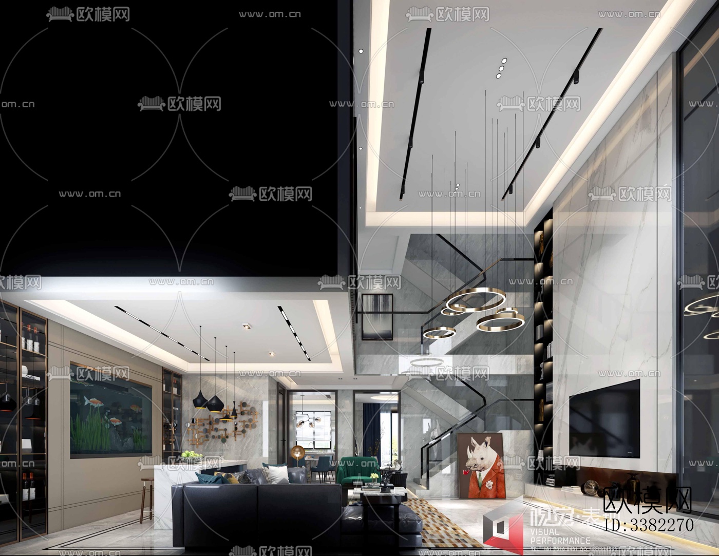 现代别墅效果图下载（渲染图4）