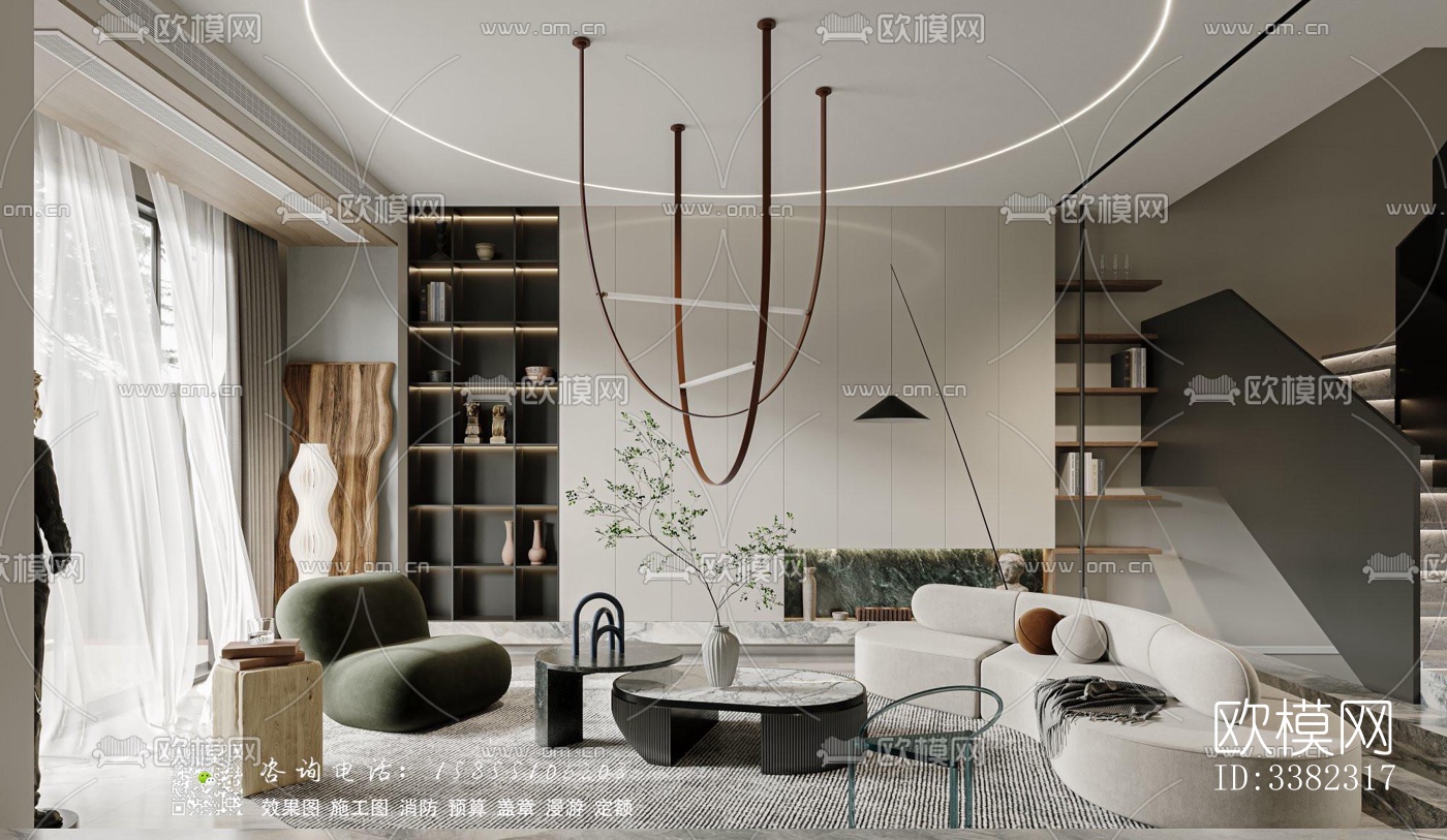 现代别墅效果图下载（渲染图2）