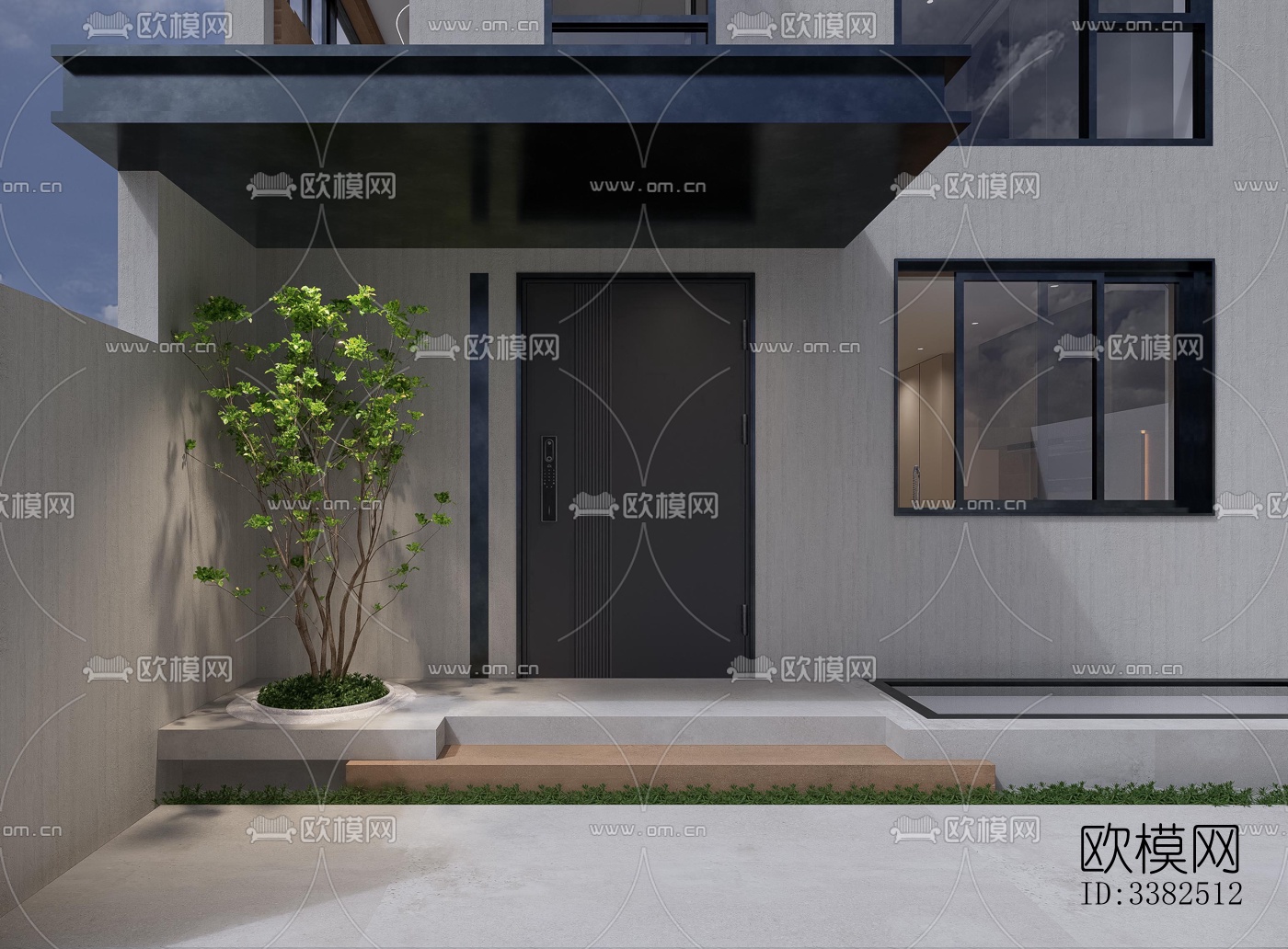 现代别墅效果图下载（渲染图15）