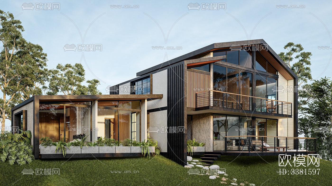 现代别墅效果图下载（渲染图2）