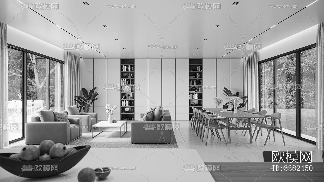 现代别墅效果图下载（渲染图10）