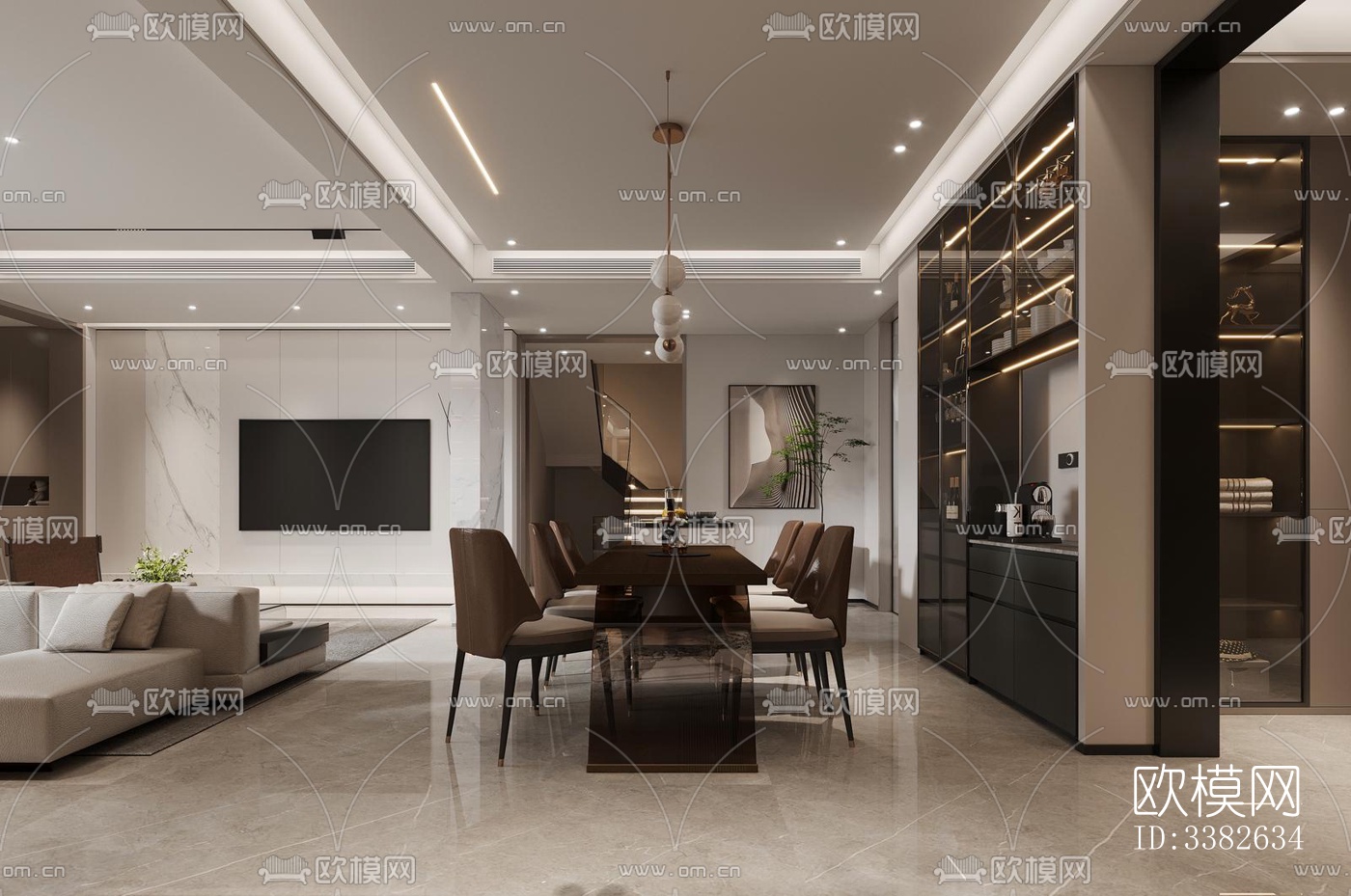 现代别墅效果图下载（渲染图1）