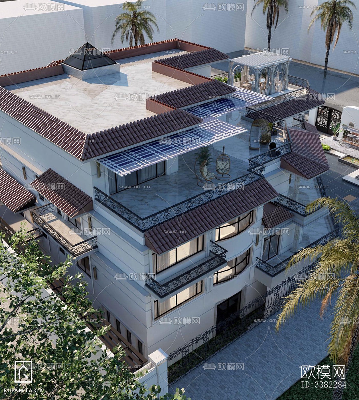 现代别墅效果图下载（渲染图5）