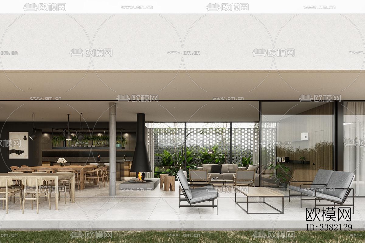 现代别墅效果图下载（渲染图7）