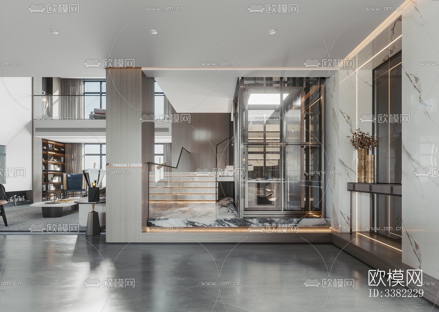 现代别墅效果图下载（渲染图4）