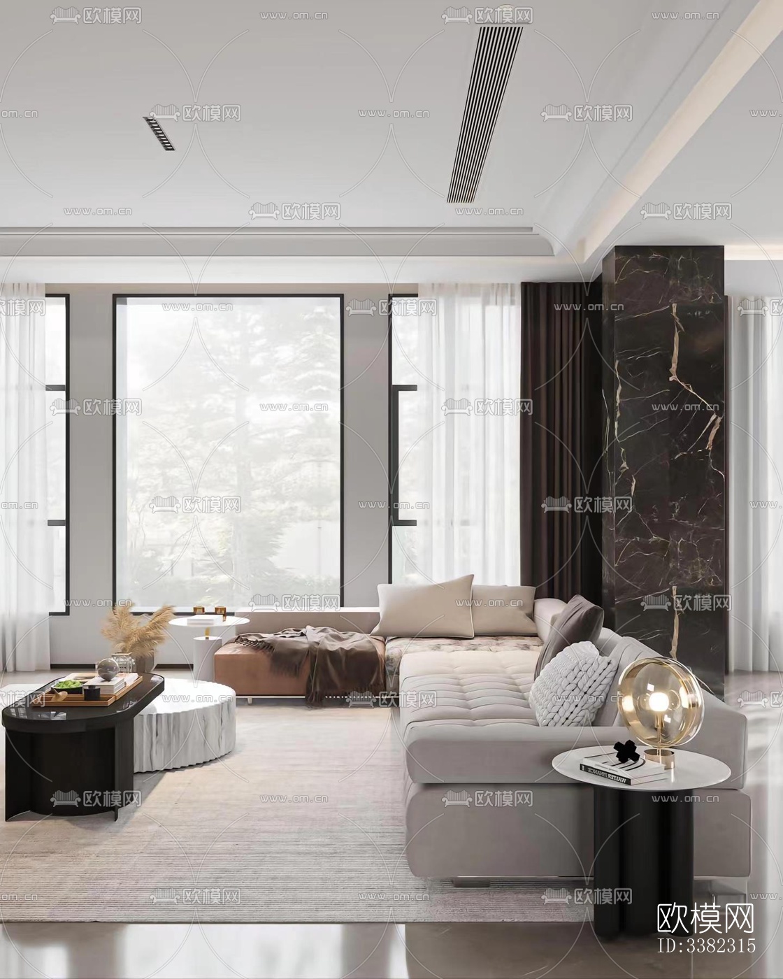 现代别墅效果图下载（渲染图1）