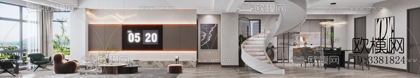 现代别墅效果图下载（渲染图2）