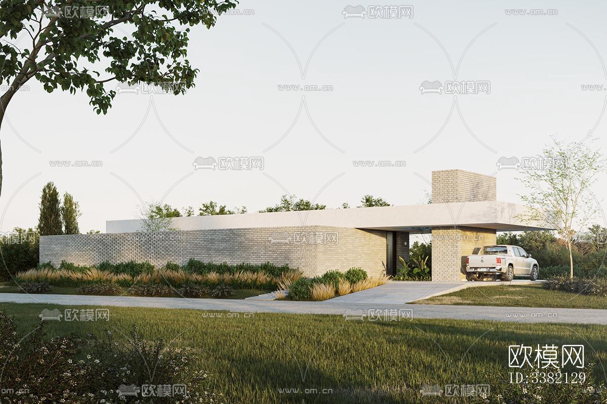 现代别墅效果图下载（渲染图2）