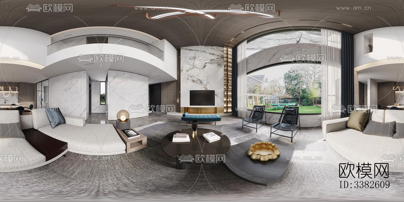 现代别墅效果图下载（渲染图9）