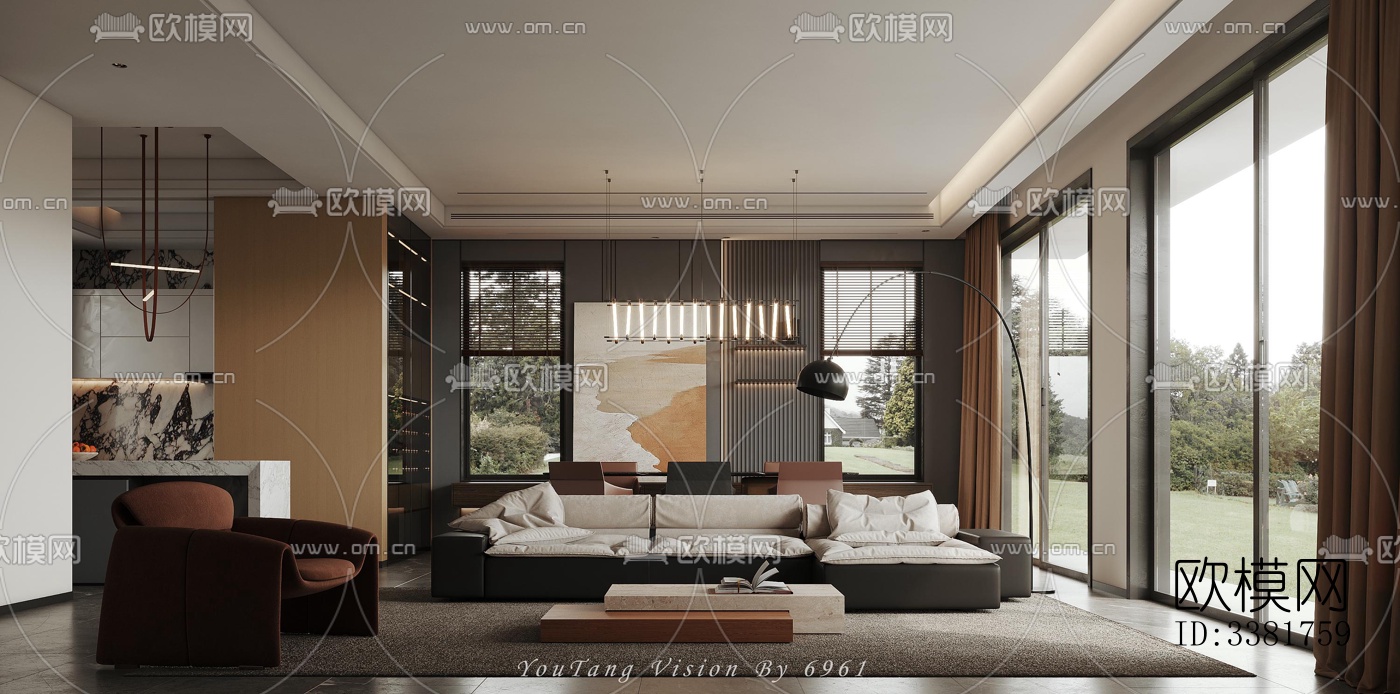 现代别墅效果图下载（渲染图1）