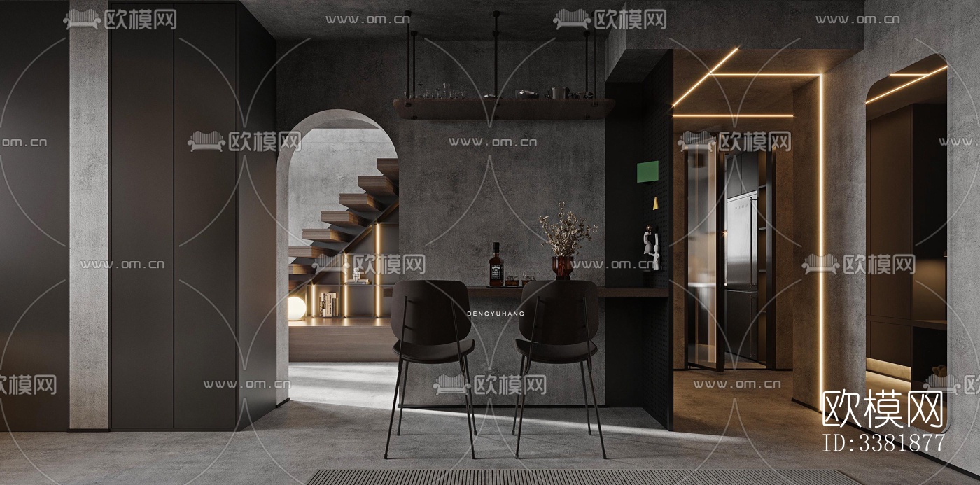 现代别墅效果图下载（渲染图1）