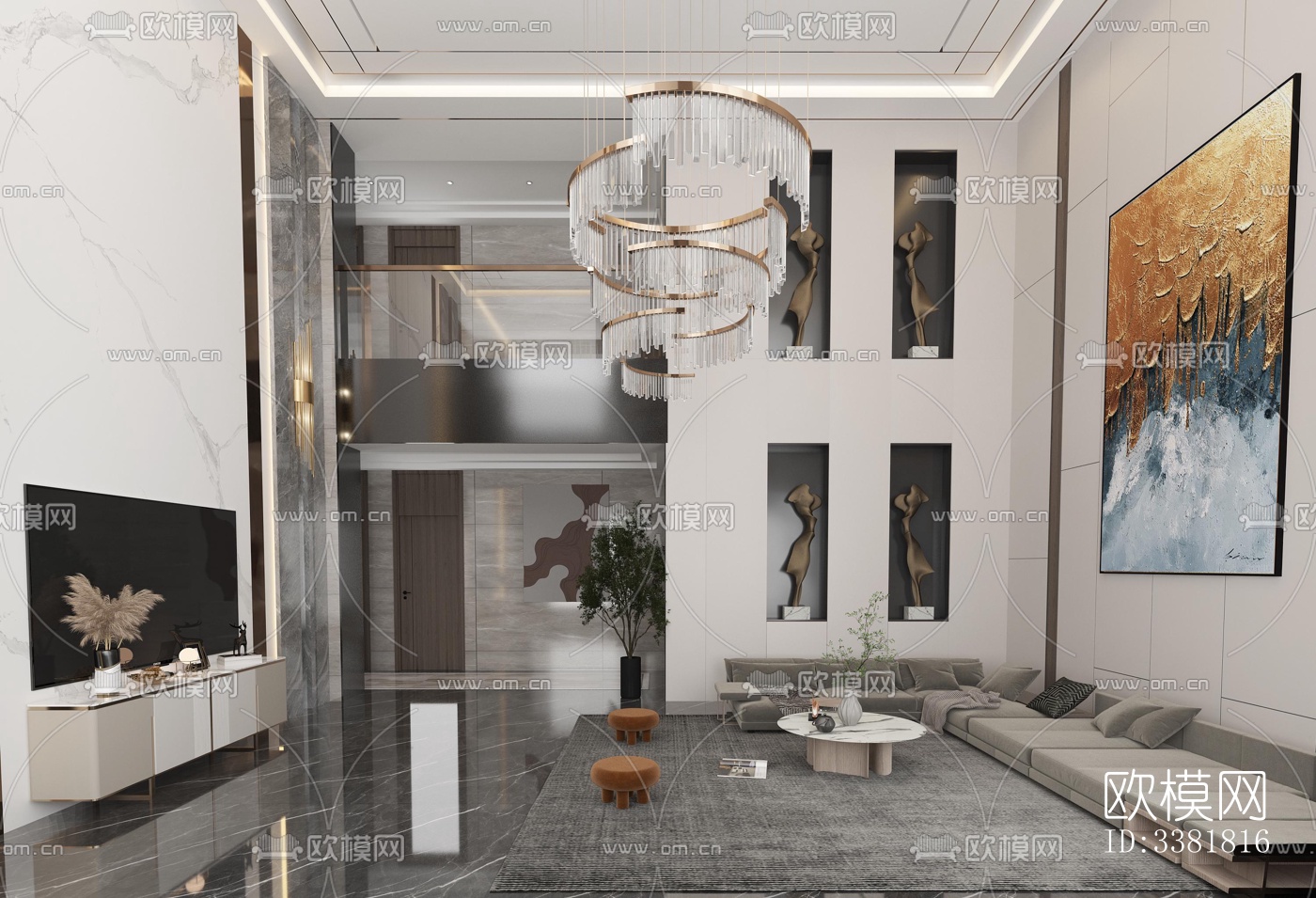 现代别墅效果图下载（渲染图3）