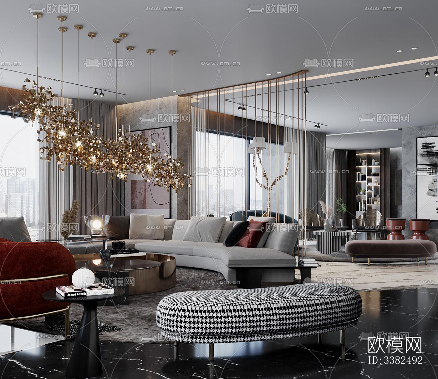 现代别墅效果图下载（渲染图4）