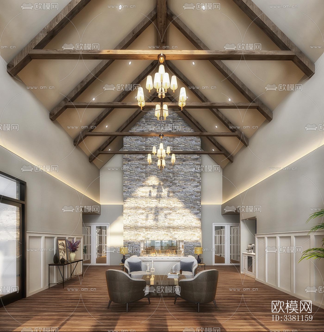 现代别墅效果图下载（渲染图4）