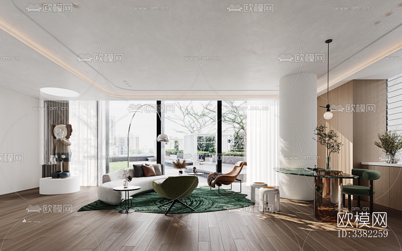 现代别墅效果图下载（渲染图3）