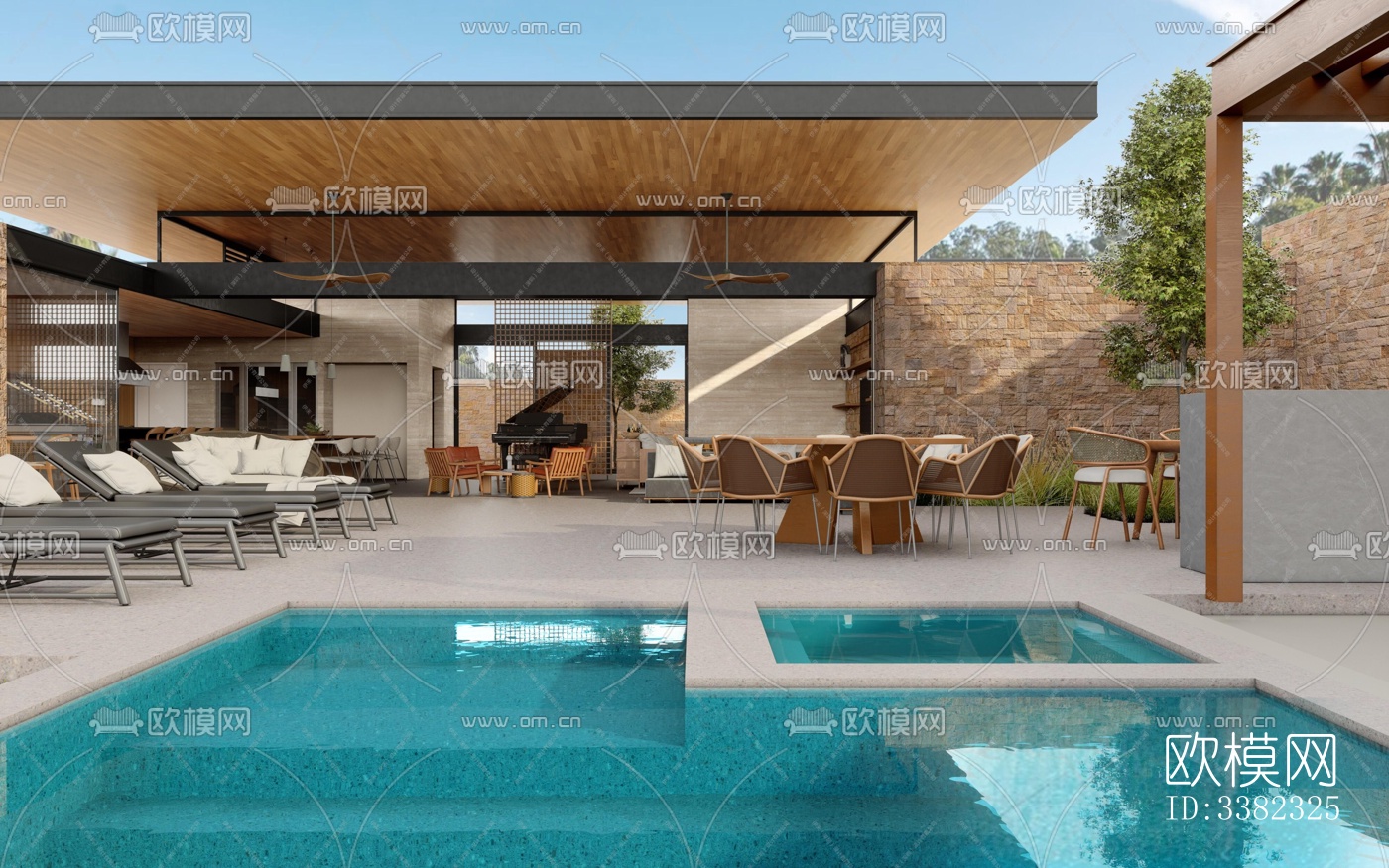 现代别墅效果图下载（渲染图2）