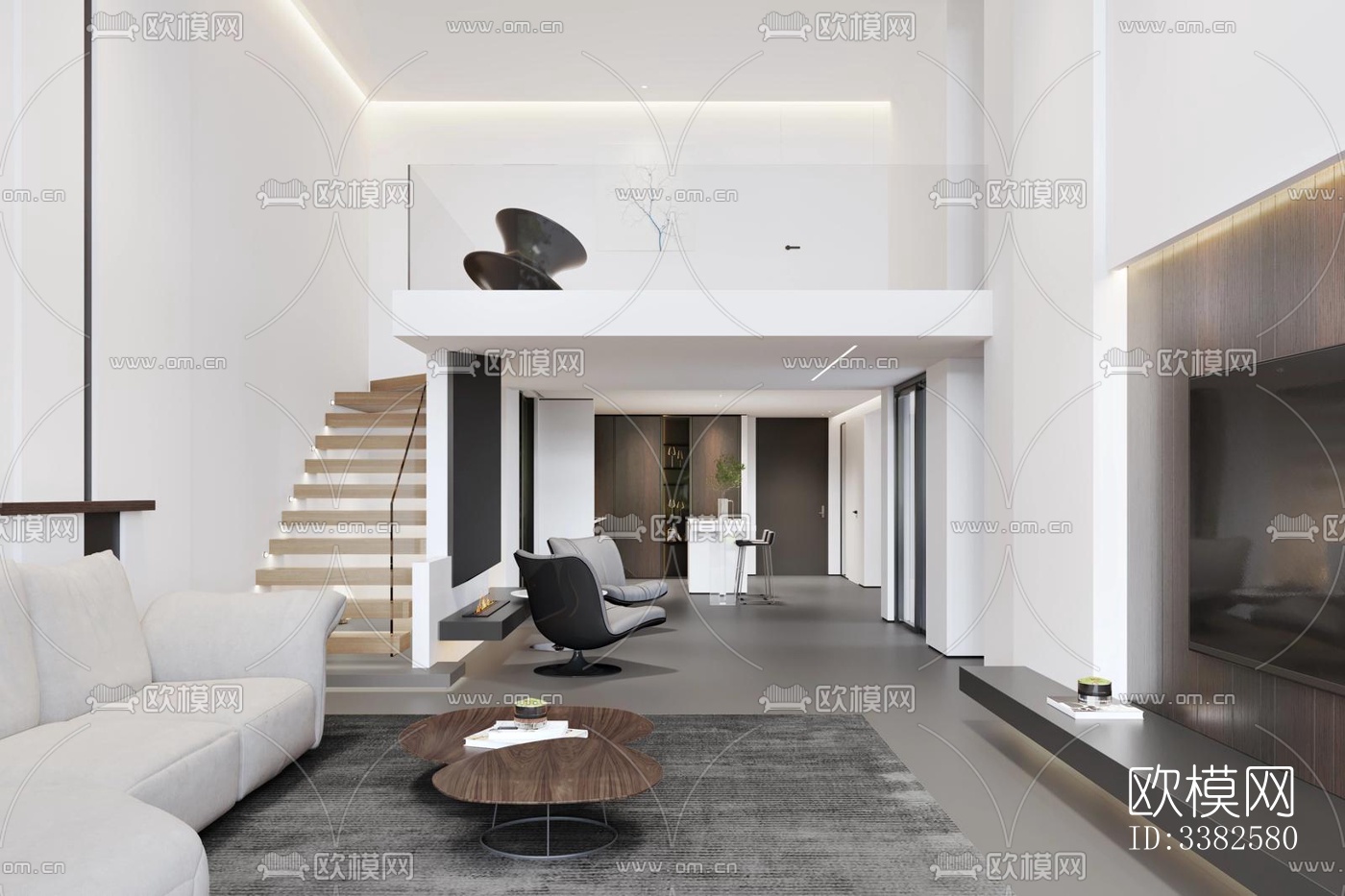 现代别墅效果图下载（渲染图4）